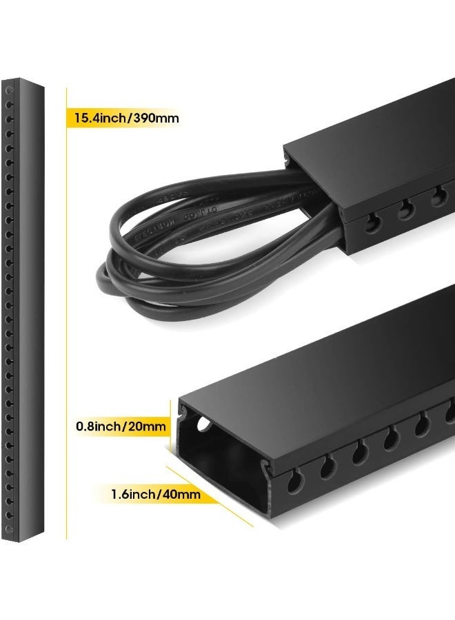 STAGEEK Cable Ducting Cable Tidy PVC Self-Adhesive Cable Management Panel, Cable Organizer, 9 x 39 cm, Length 3.5 m, Black - Image 5